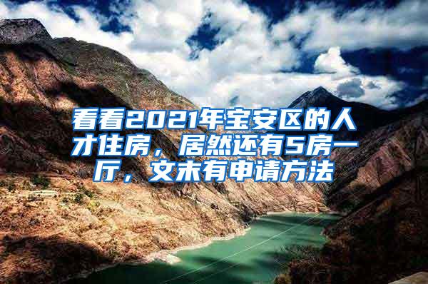 看看2021年宝安区的人才住房，居然还有5房一厅，文末有申请方法