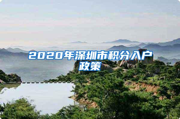 2020年深圳市积分入户政策