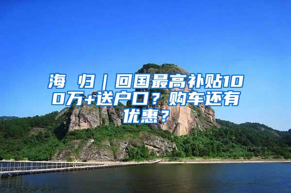 海 归｜回国最高补贴100万+送户口？购车还有优惠？