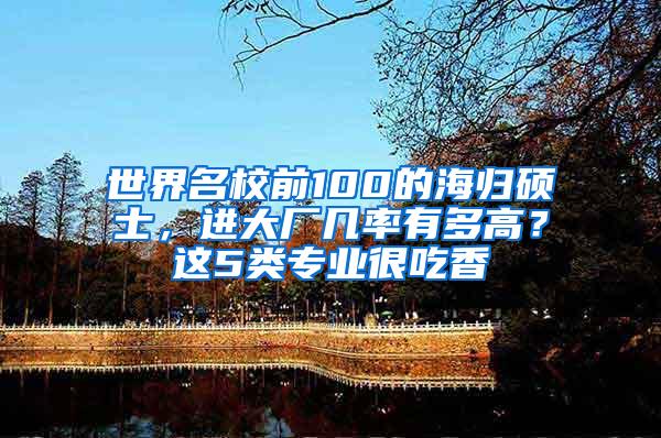 世界名校前100的海归硕士，进大厂几率有多高？这5类专业很吃香