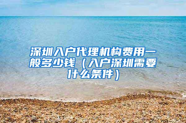 深圳入户代理机构费用一般多少钱（入户深圳需要什么条件）