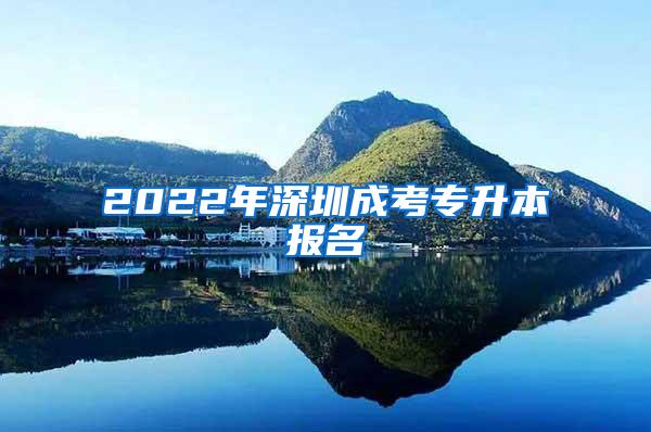 2022年深圳成考专升本报名