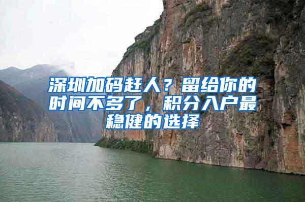 深圳加码赶人？留给你的时间不多了，积分入户最稳健的选择