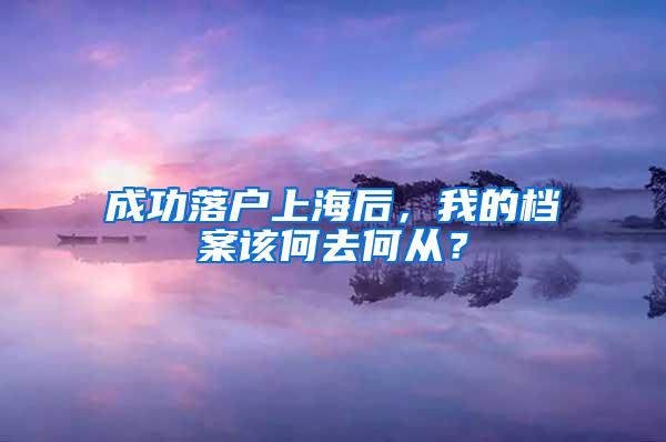 成功落户上海后，我的档案该何去何从？