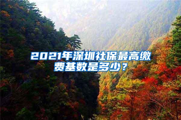 2021年深圳社保最高缴费基数是多少？