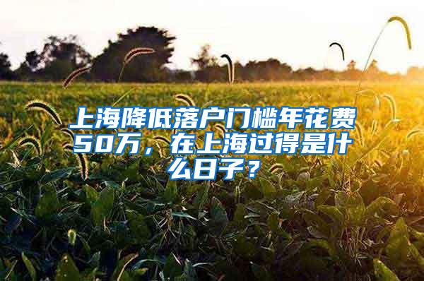 上海降低落户门槛年花费50万，在上海过得是什么日子？