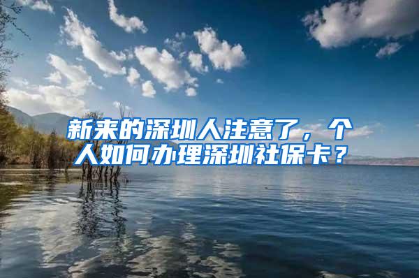 新来的深圳人注意了，个人如何办理深圳社保卡？