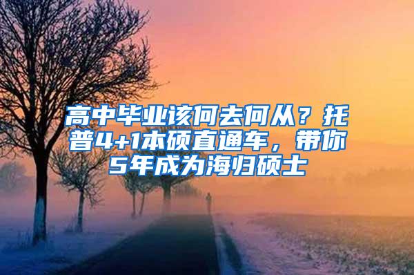 高中毕业该何去何从？托普4+1本硕直通车，带你5年成为海归硕士