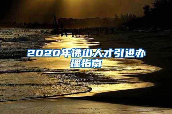 2020年佛山人才引进办理指南