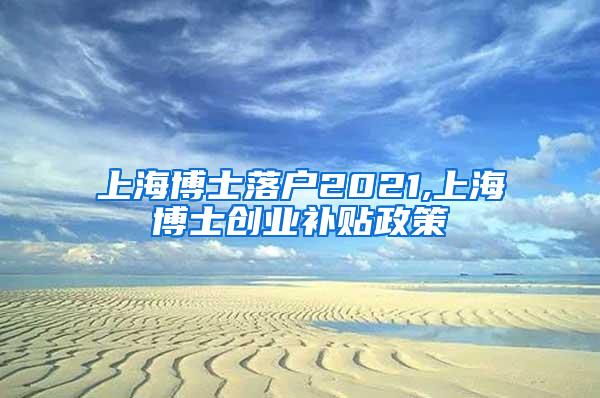 上海博士落户2021,上海博士创业补贴政策