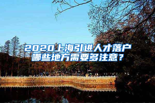 2020上海引进人才落户哪些地方需要多注意？