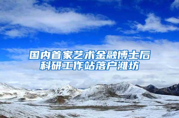 国内首家艺术金融博士后科研工作站落户潍坊