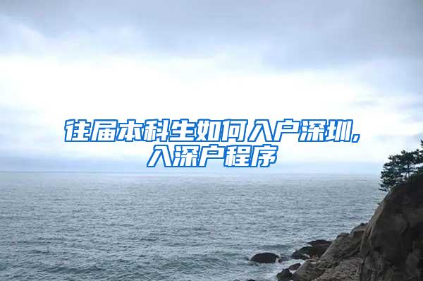 往届本科生如何入户深圳,入深户程序