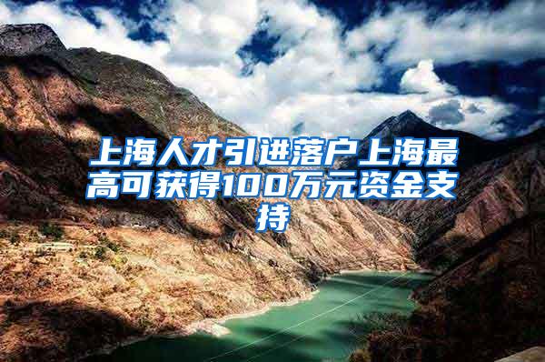 上海人才引进落户上海最高可获得100万元资金支持