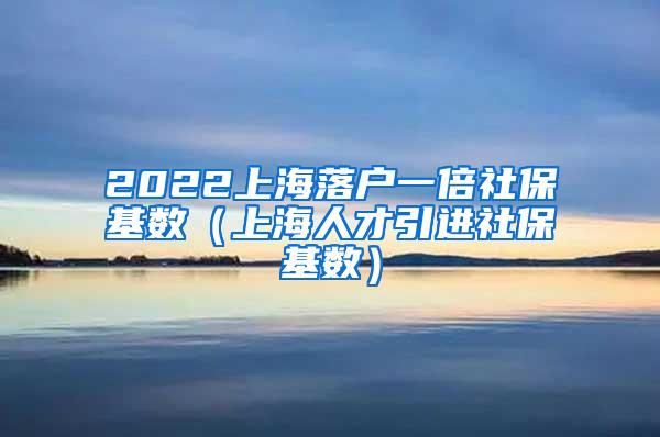 2022上海落户一倍社保基数（上海人才引进社保基数）