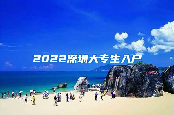 2022深圳大专生入户