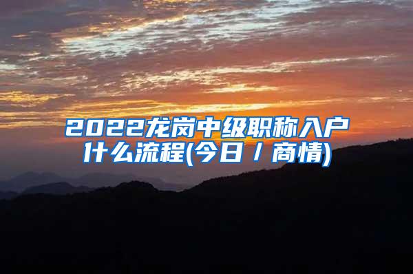 2022龙岗中级职称入户什么流程(今日／商情)