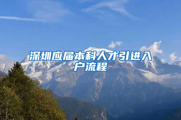 深圳应届本科人才引进入户流程