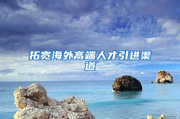 拓宽海外高端人才引进渠道