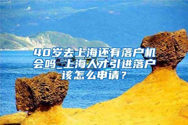 40岁去上海还有落户机会吗_上海人才引进落户该怎么申请？