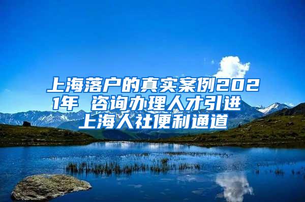 上海落户的真实案例2021年 咨询办理人才引进 上海人社便利通道