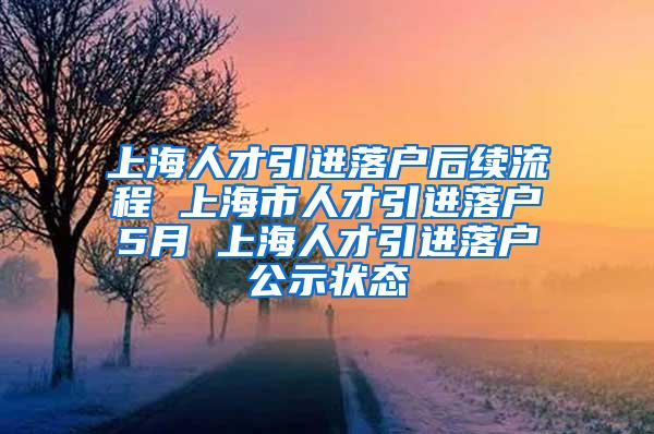 上海人才引进落户后续流程 上海市人才引进落户5月 上海人才引进落户公示状态