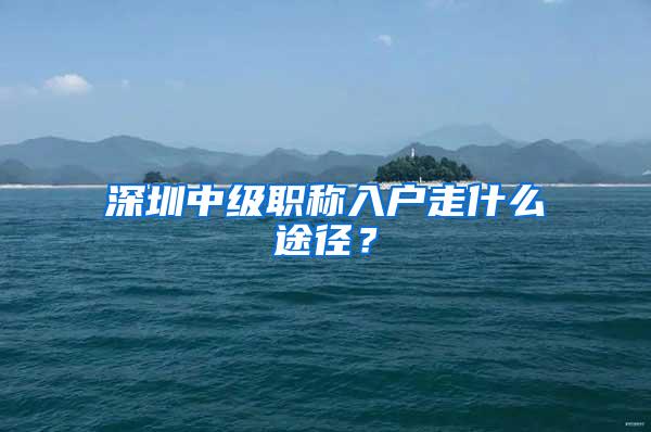 深圳中级职称入户走什么途径？