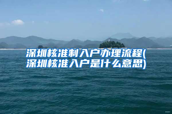 深圳核准制入户办理流程(深圳核准入户是什么意思)