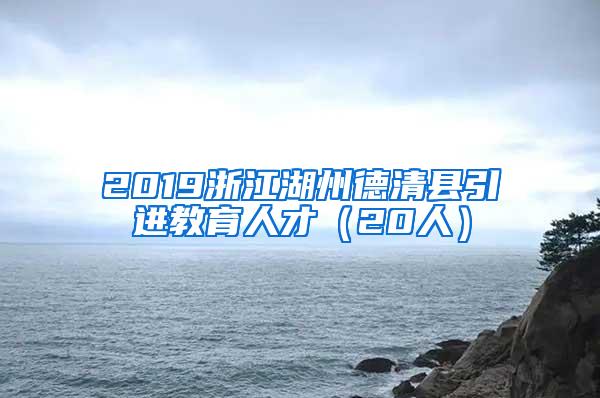 2019浙江湖州德清县引进教育人才（20人）