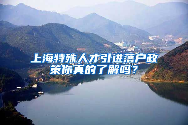 上海特殊人才引进落户政策你真的了解吗？