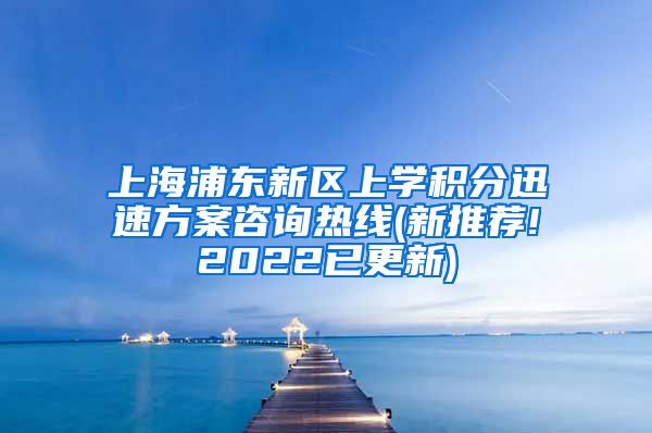上海浦东新区上学积分迅速方案咨询热线(新推荐!2022已更新)