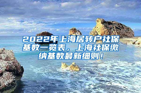 2022年上海居转户社保基数一览表，上海社保缴纳基数最新细则！