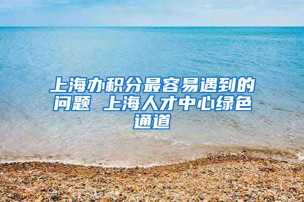 上海办积分最容易遇到的问题 上海人才中心绿色通道