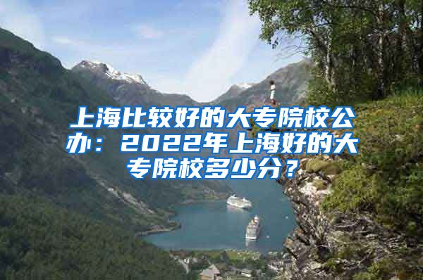 上海比较好的大专院校公办：2022年上海好的大专院校多少分？