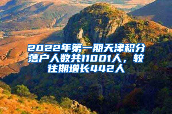 2022年第一期天津积分落户人数共11001人，较往期增长442人