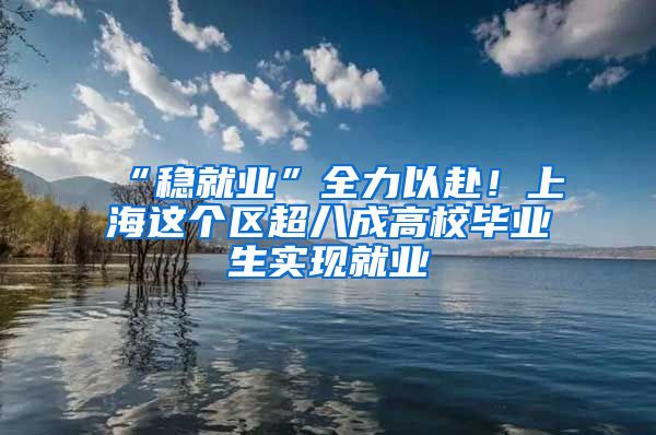 “稳就业”全力以赴！上海这个区超八成高校毕业生实现就业