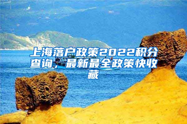 上海落户政策2022积分查询，最新最全政策快收藏