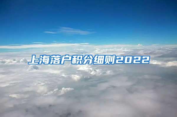 上海落户积分细则2022