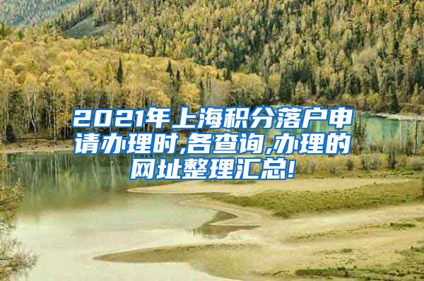 2021年上海积分落户申请办理时,各查询,办理的网址整理汇总!