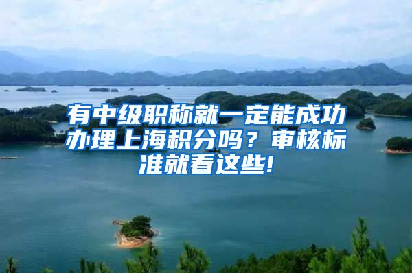 有中级职称就一定能成功办理上海积分吗？审核标准就看这些!