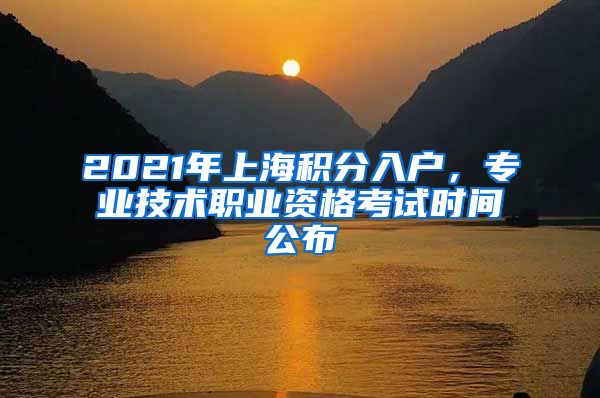 2021年上海积分入户，专业技术职业资格考试时间公布