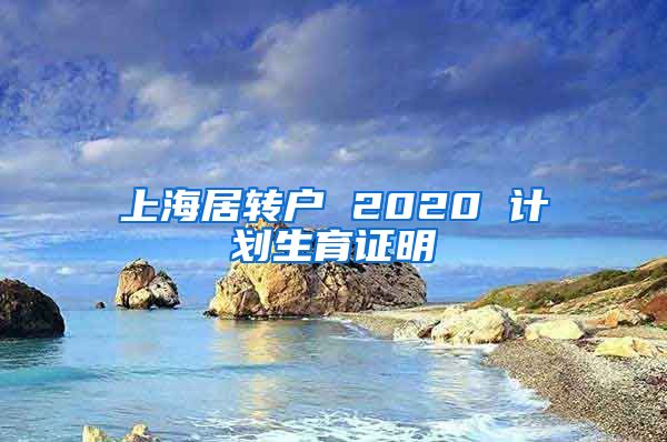 上海居转户 2020 计划生育证明