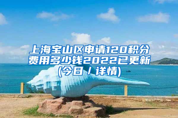 上海宝山区申请120积分费用多少钱2022已更新(今日／详情)