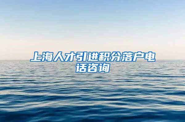 上海人才引进积分落户电话咨询