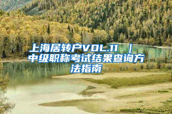 上海居转户VOL.11 ｜ 中级职称考试结果查询方法指南