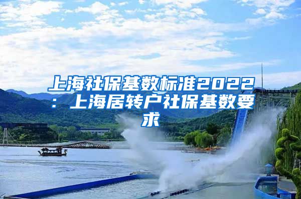 上海社保基数标准2022：上海居转户社保基数要求