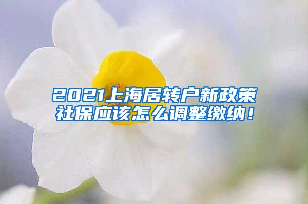 2021上海居转户新政策社保应该怎么调整缴纳！