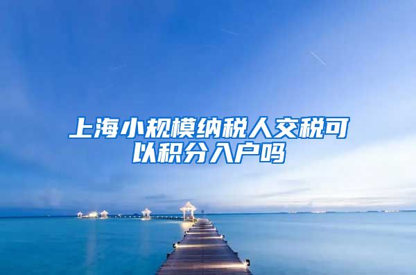 上海小规模纳税人交税可以积分入户吗