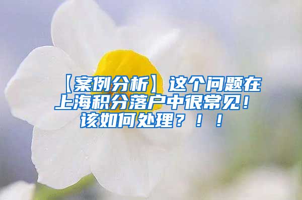 【案例分析】这个问题在上海积分落户中很常见！该如何处理？！！