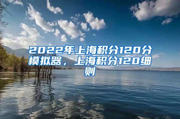 2022年上海积分120分模拟器，上海积分120细则